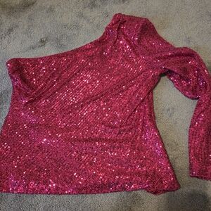 Trina Turk Hot Pink Sequin Top